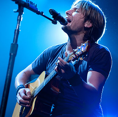 Keith Urban performing with David Foster & Friends